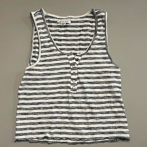 American Eagle Striped Stretch Tank Top